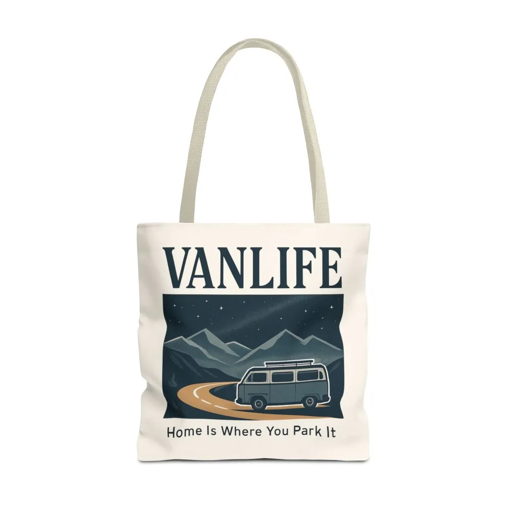 853308540688969577_2048.jpeg Vanlife Tote Bag — "Vanlife - Home Is Where You Park It" Campervan Beach/Adventure Tote