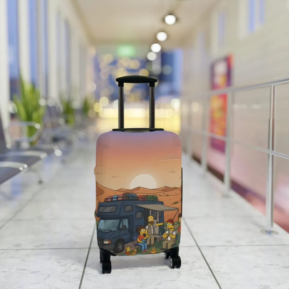 8546813964147446188_2048.jpeg Luggage Cover — Adventure Camper Sketch Travel Suitcase(Design Sitcom-Line)