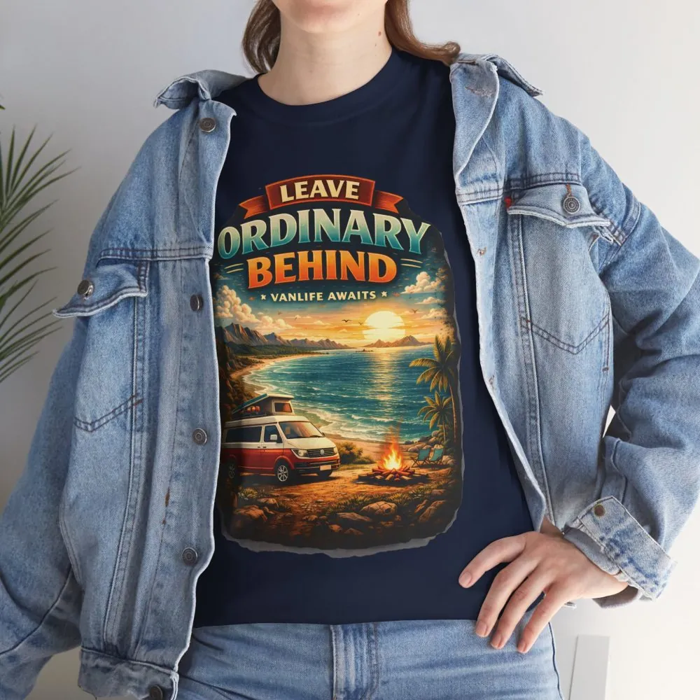 8556119202618666123_2048.jpeg Unisex Heavy Cotton Tee — "Leave Ordinary Behind" Design Scenic-Line