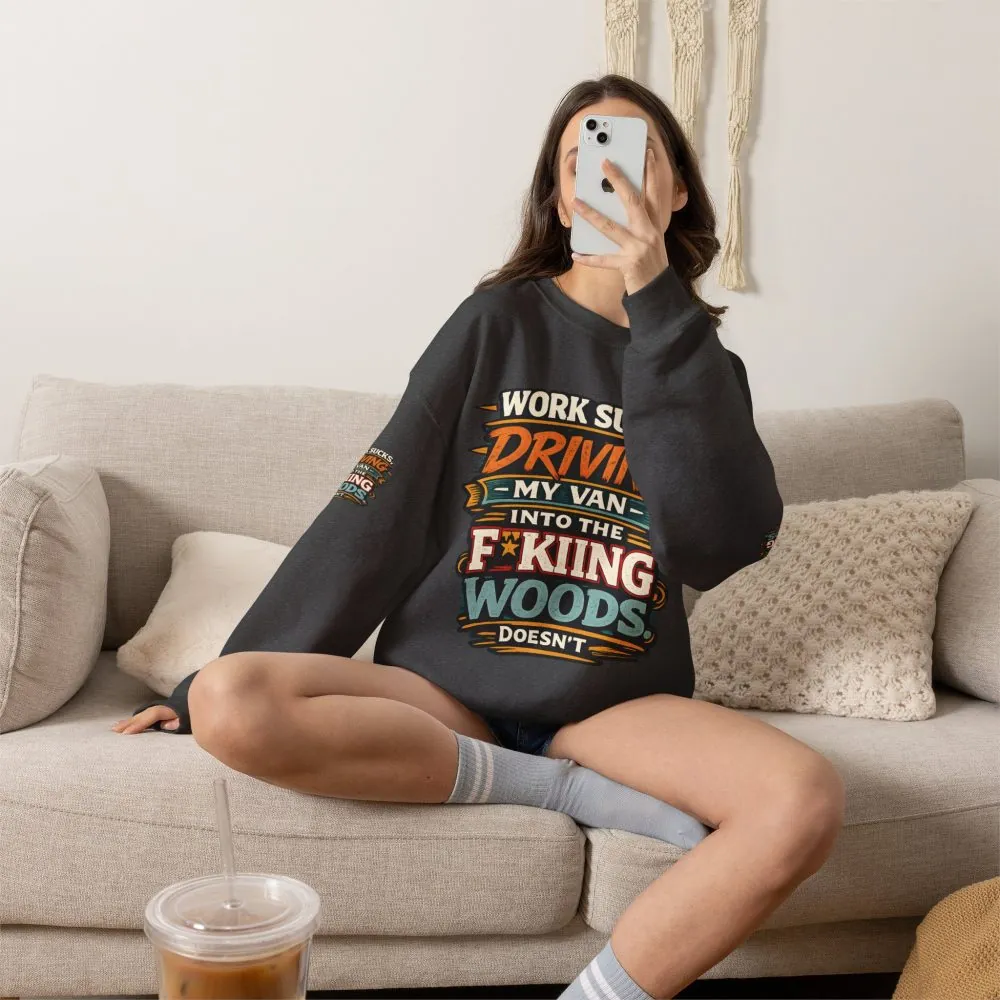 8562809366506028870_2048.jpeg Unisex Heavy Blend™ Crewneck Sweatshirt — "Work Sucks" Design F**K-Line