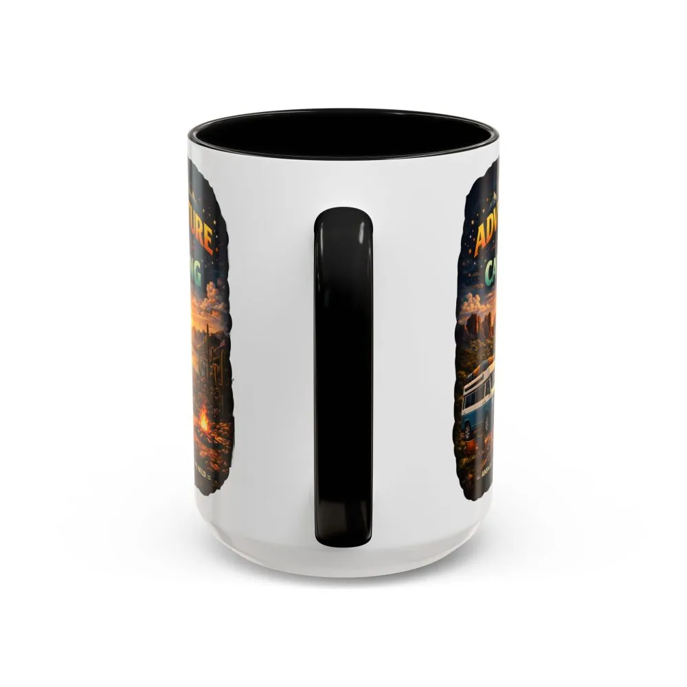 Accent Coffee Mug (11, 15oz) — "Adventure Is Calling" Design Scenic-Line