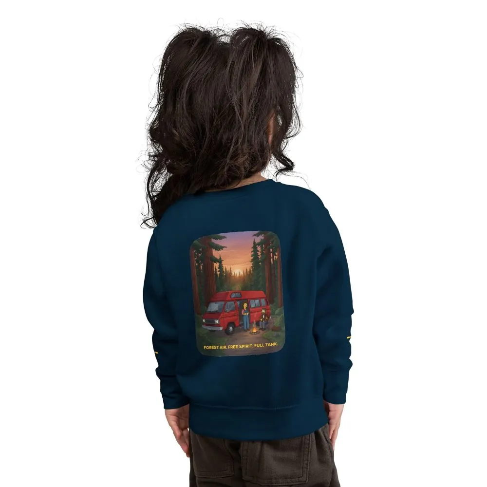 Toddler Sweatshirt - "Forest Air Free Spirit Full Tank" (Design Sitcom-Line)