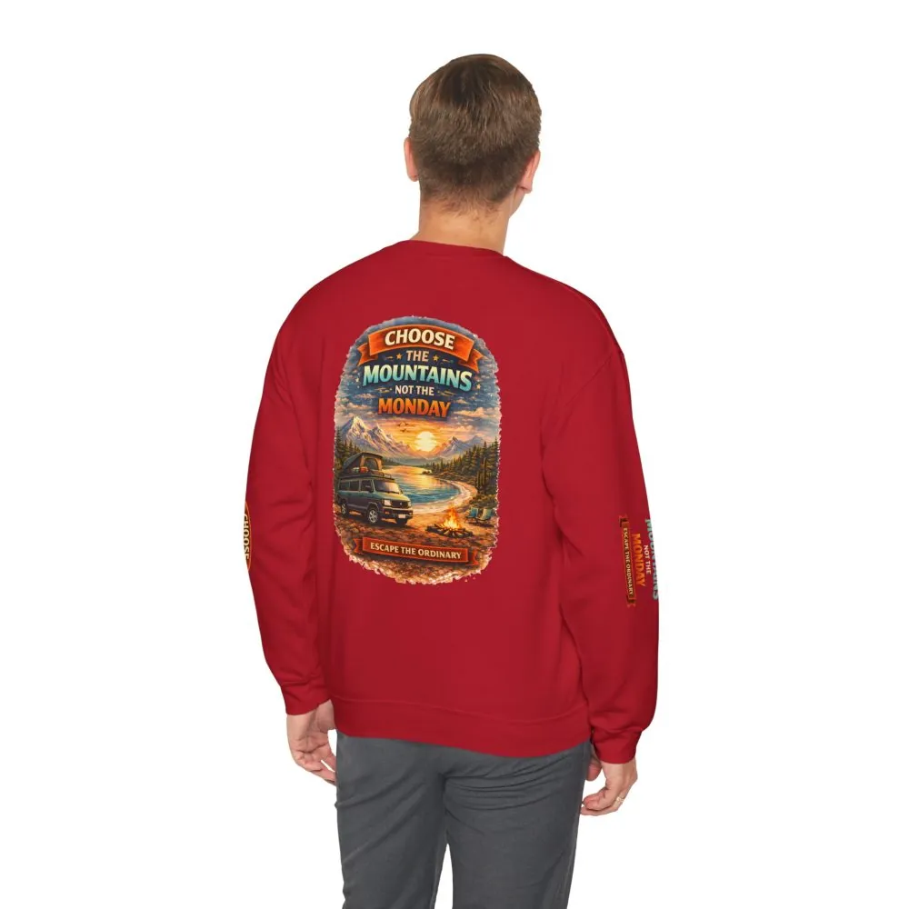 8569731874472236486_2048.jpeg Unisex Heavy Blend™ Crewneck Sweatshirt — "Choose The Mountens" Design Scenic-Line