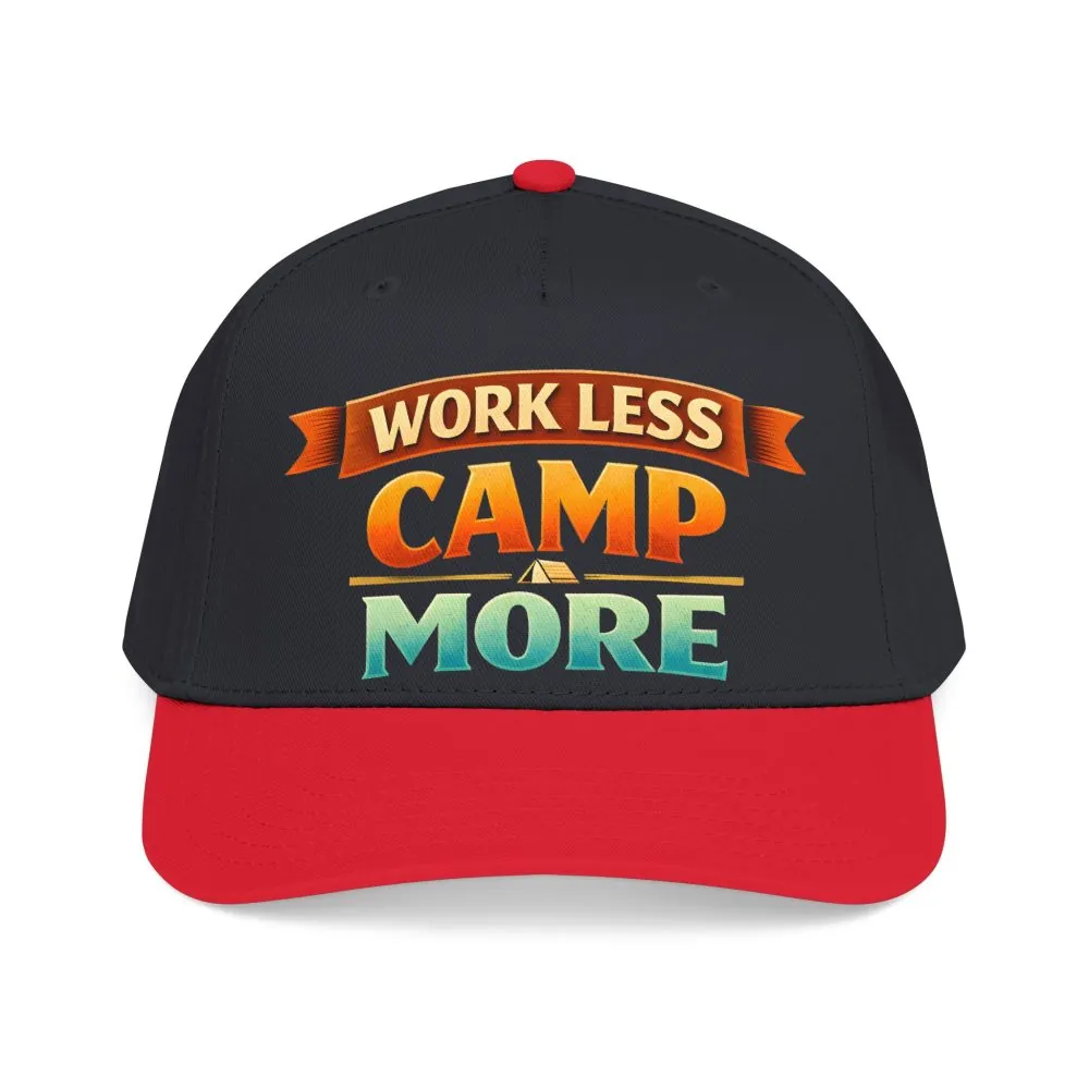 858614467014758076_2048.jpeg Baseball Cap - "Work Less-Camp More" Design Scenic-Line