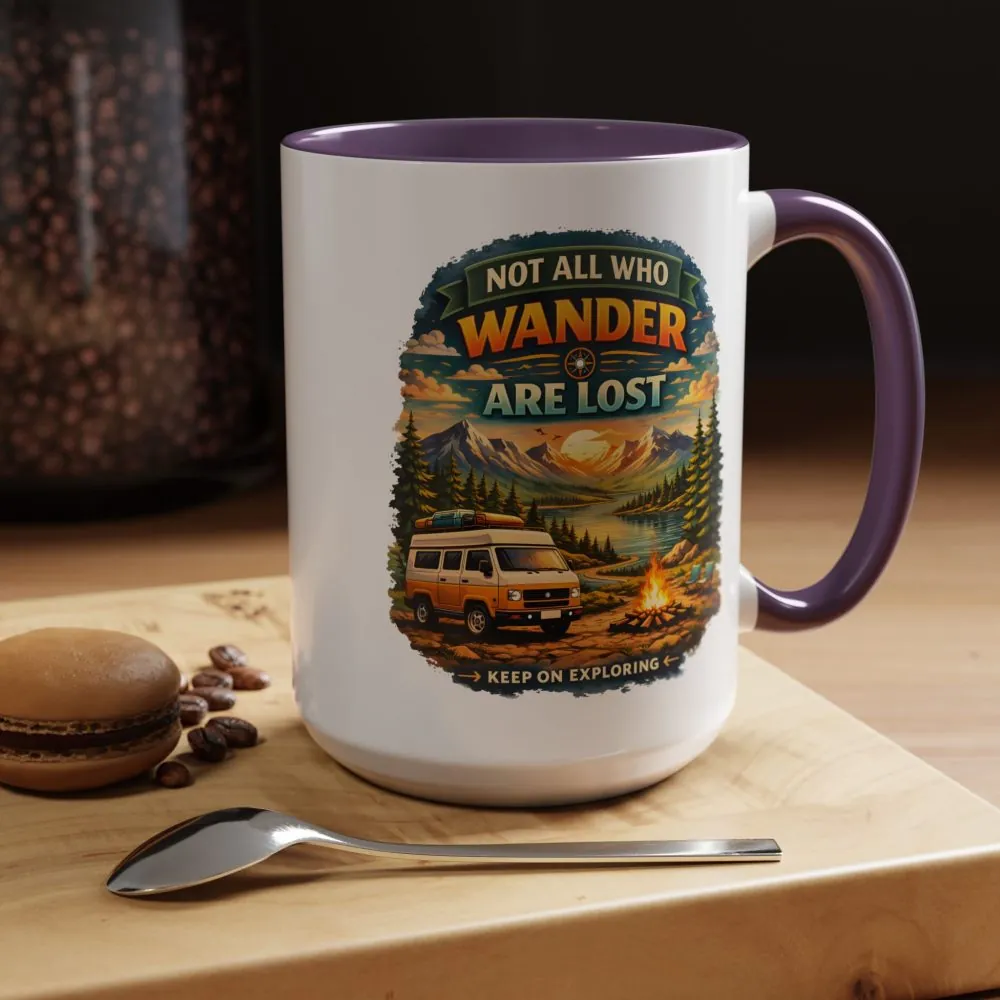 858693051418460187_2048.jpeg Accent Coffee Mug (11, 15oz) — "Not All Who Wander Are Lost" Design Scenic-Line