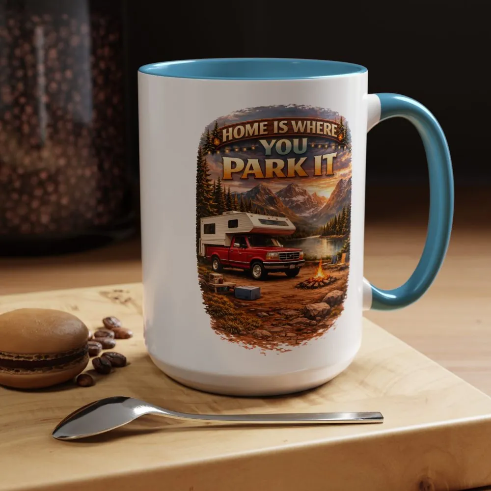 8606778904678140766_2048.jpeg Accent Coffee Mug (11, 15oz) — "Home Is Where You Park It" Design Scenic-Line