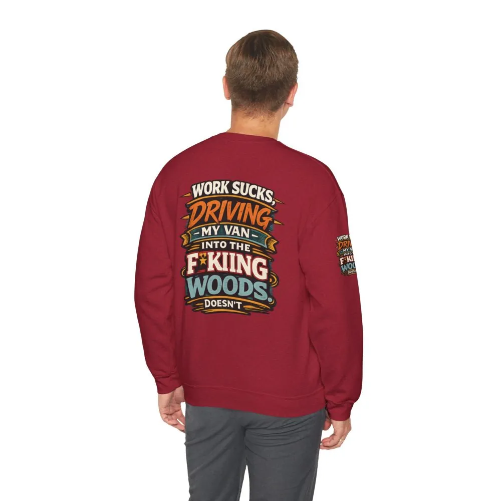 8623104241269901706_2048.jpeg Unisex Heavy Blend™ Crewneck Sweatshirt — "Work Sucks" Design F**K-Line