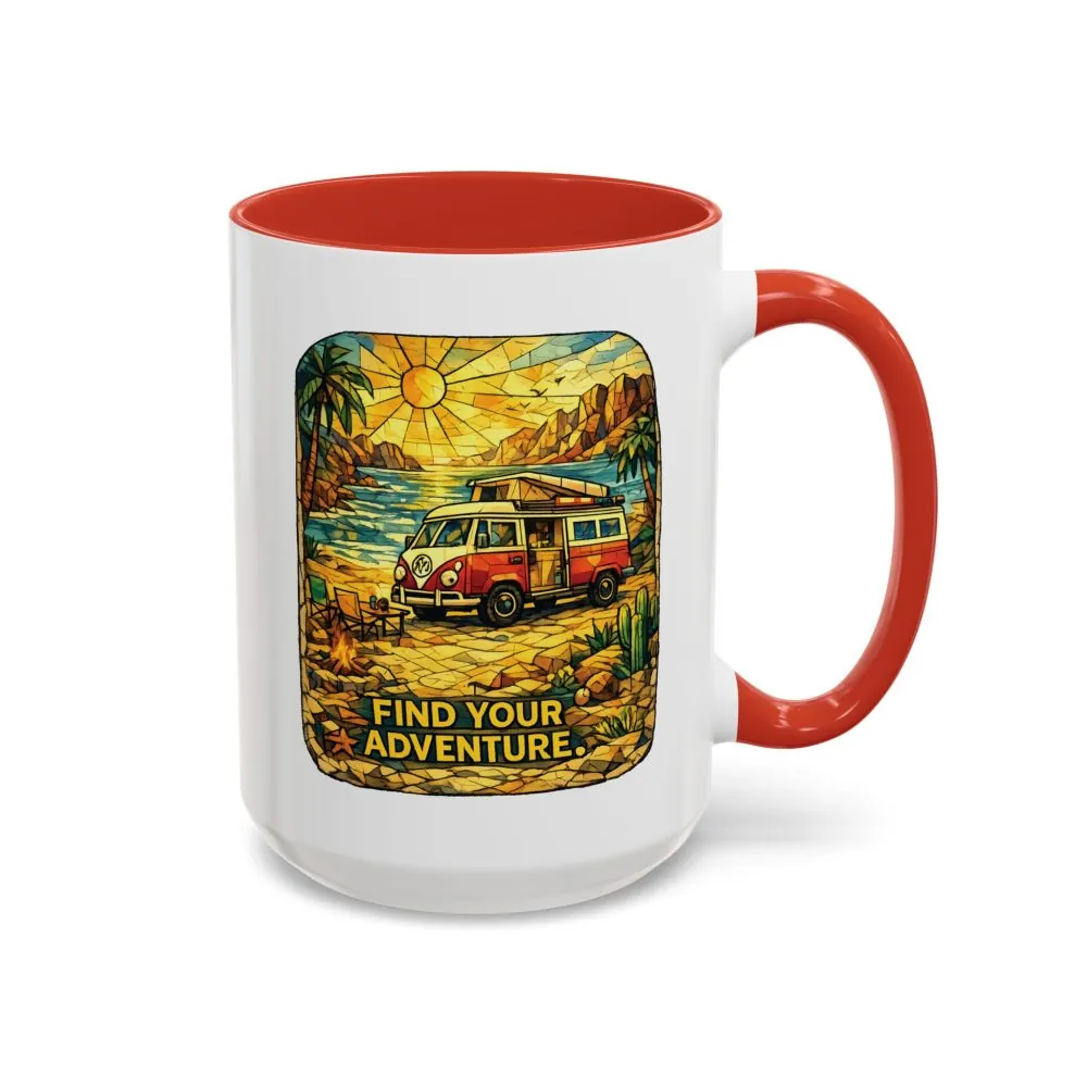 8658846366947824126_2048.jpeg Accent Coffee Mug (11, 15oz) — ""Find Your Adventure"" Design Cubic-Line