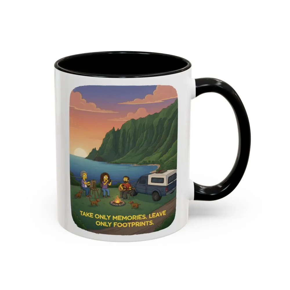 8677108701194218223_2048.jpeg Accent Coffee Mug (11, 15oz) — "Take Only Memories-Leave Only Footprints" Design Sitcom-Line