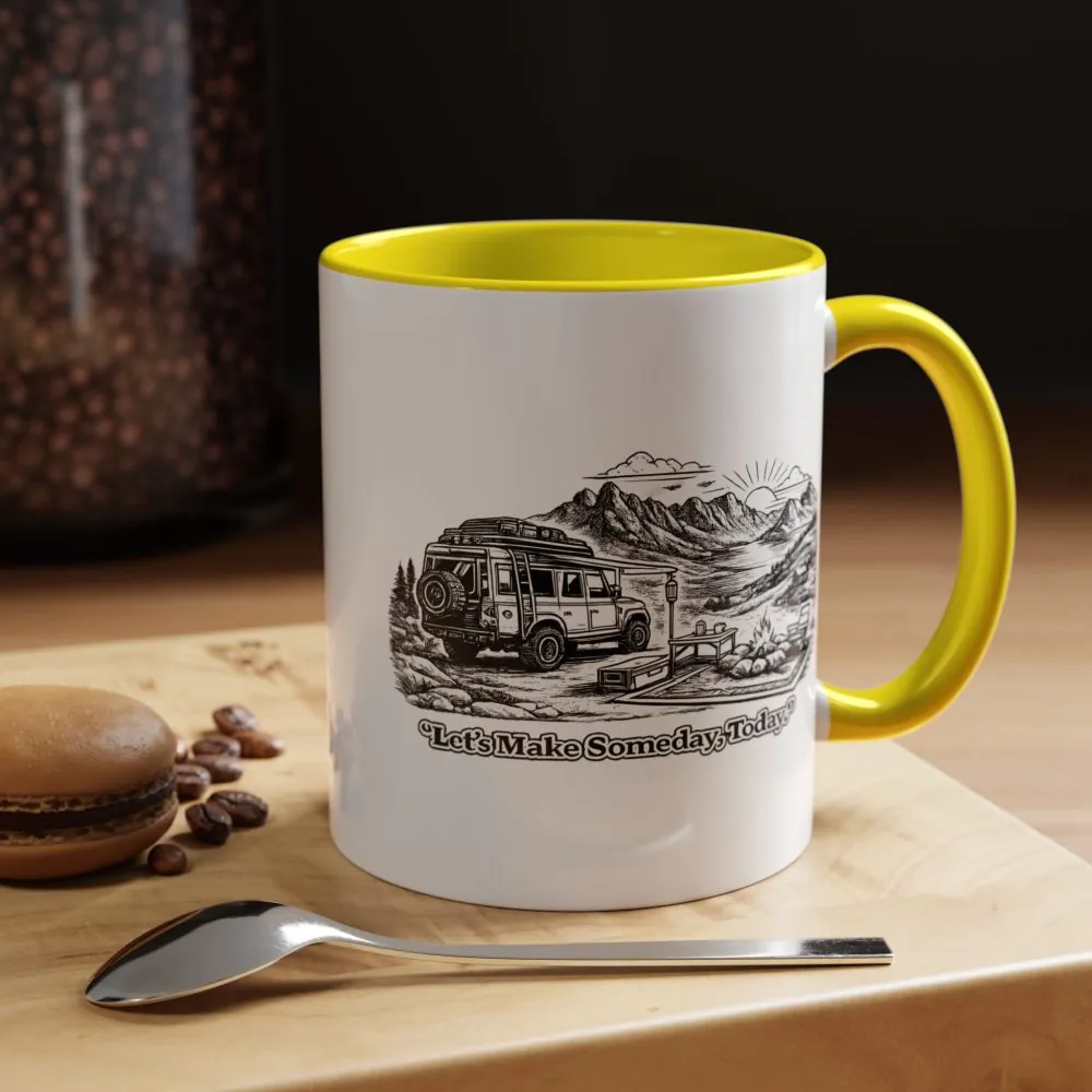 8704463521293325142_2048.jpeg Accent Coffee Mug (11, 15oz) — "Lets make Someday, Today?" Design Minimal-Line