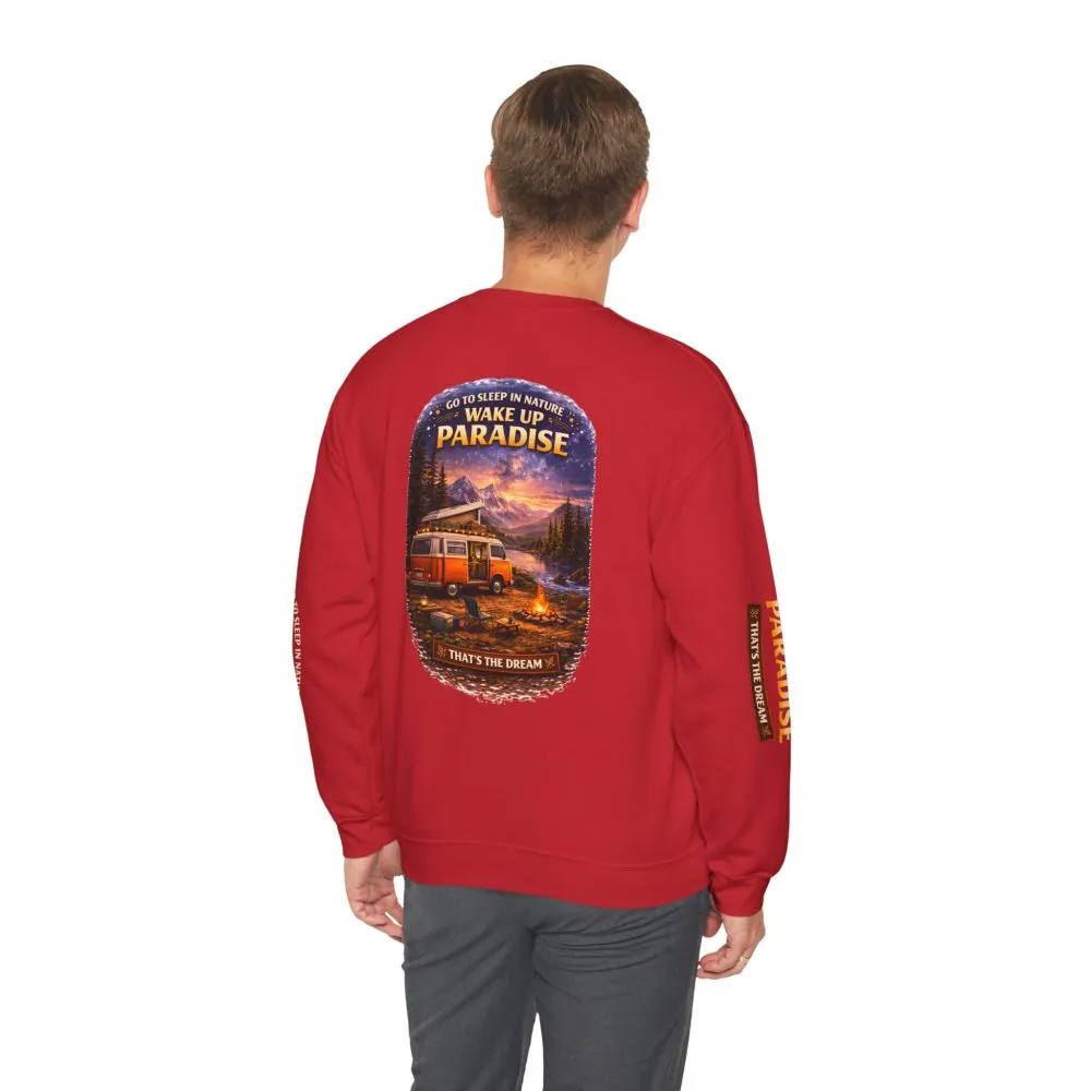 Unisex Heavy Blend™ Crewneck Sweatshirt — "Go To Sleep Nature " Design Scenic-Line