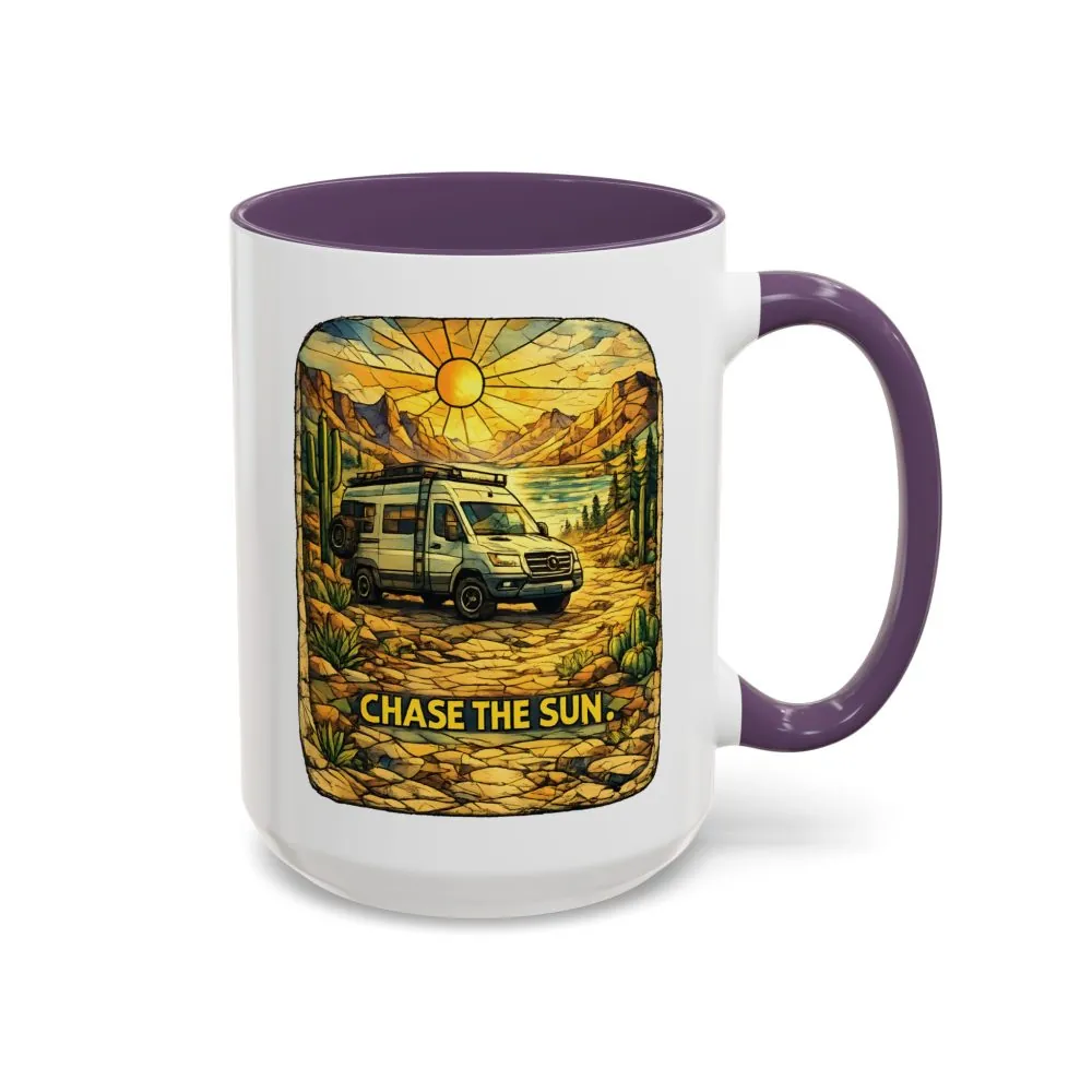 8718926778586483572_2048.jpeg Accent Coffee Mug (11, 15oz) — "Chase The Sun" Design Cubic-Line