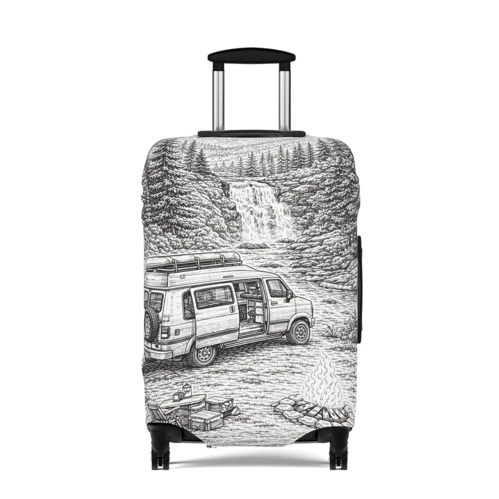 8770416715178580968_2048.jpeg Luggage Cover — Adventure Camper Sketch Travel Suitcase