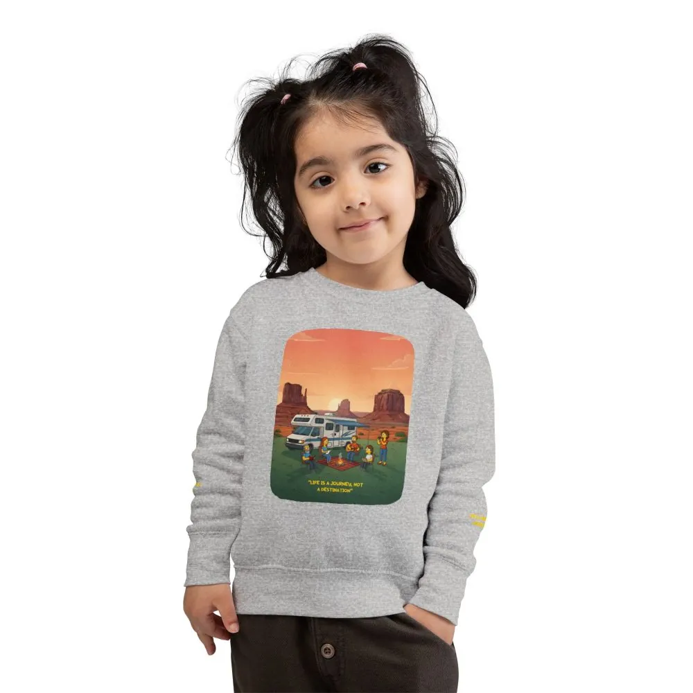 Toddler Sweatshirt - "Life Is A Journey-Not A Destination" (Design Sitcom-Line)