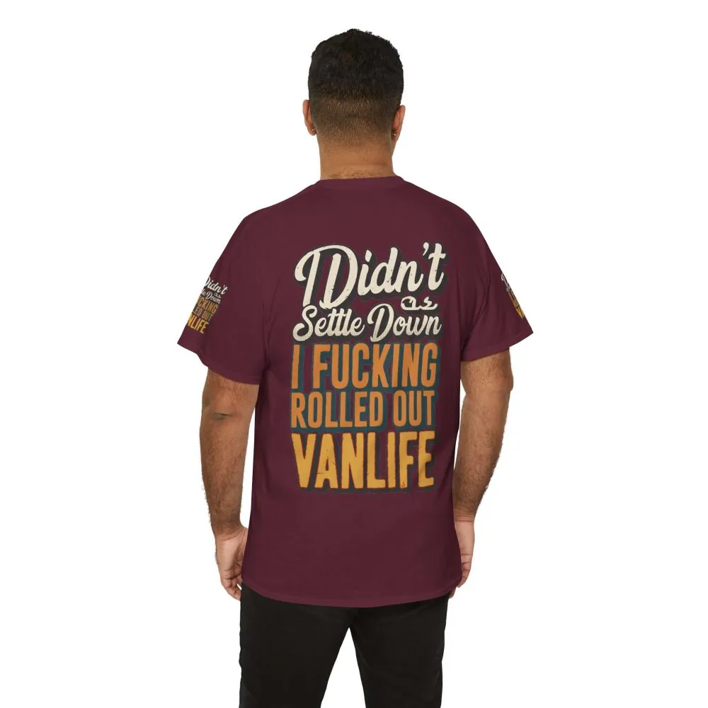 Unisex Heavy Cotton Tee — "Dind´t Settle Down" Design F**K-Line