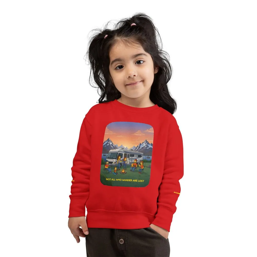 Toddler Sweatshirt - "Not All Who Wander Are Lost" (Design Sitcom-Line)