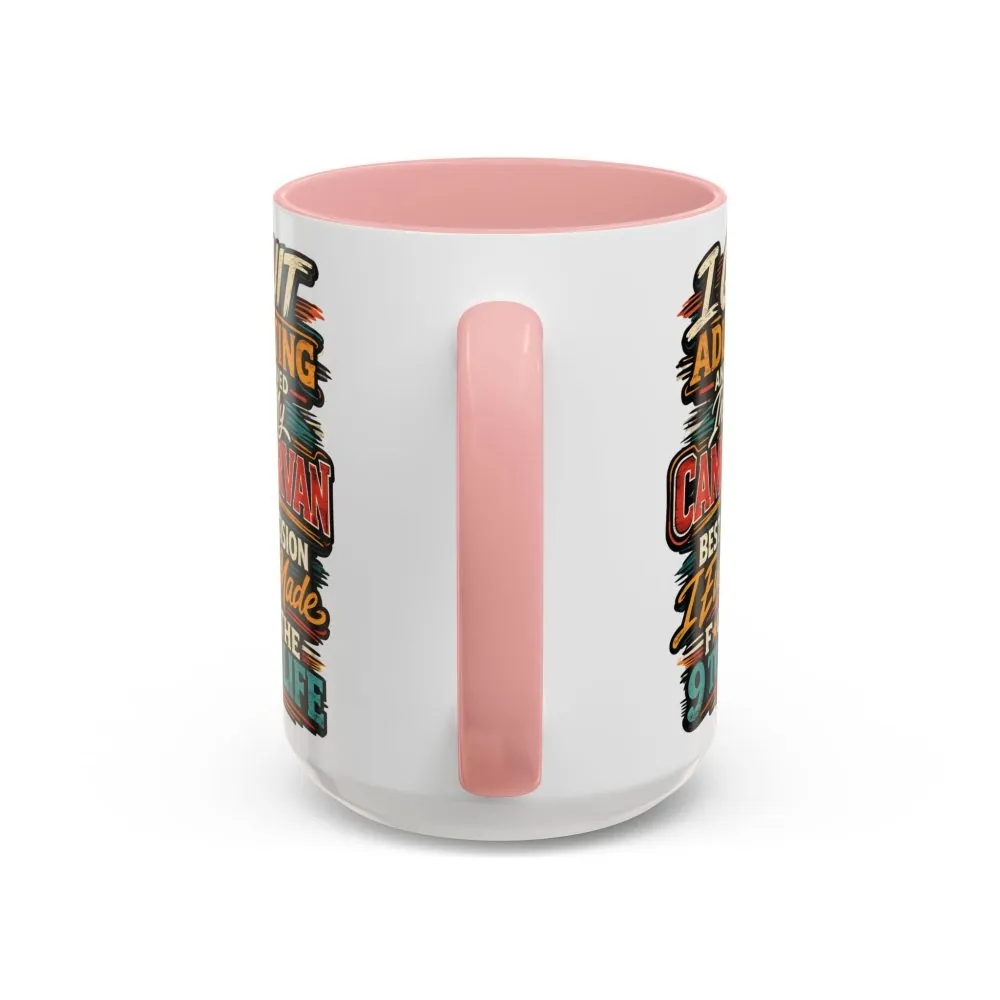 Accent Coffee Mug (11, 15oz) — "I Quit Adulting" Design F**K-Line