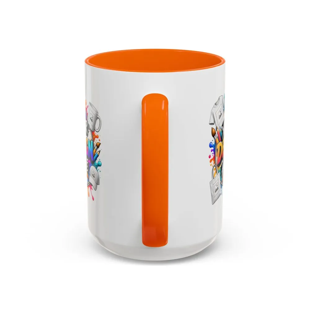 Accent Coffee Mug — Colorful 'Your Design Here' Artist Print (11/15 oz)