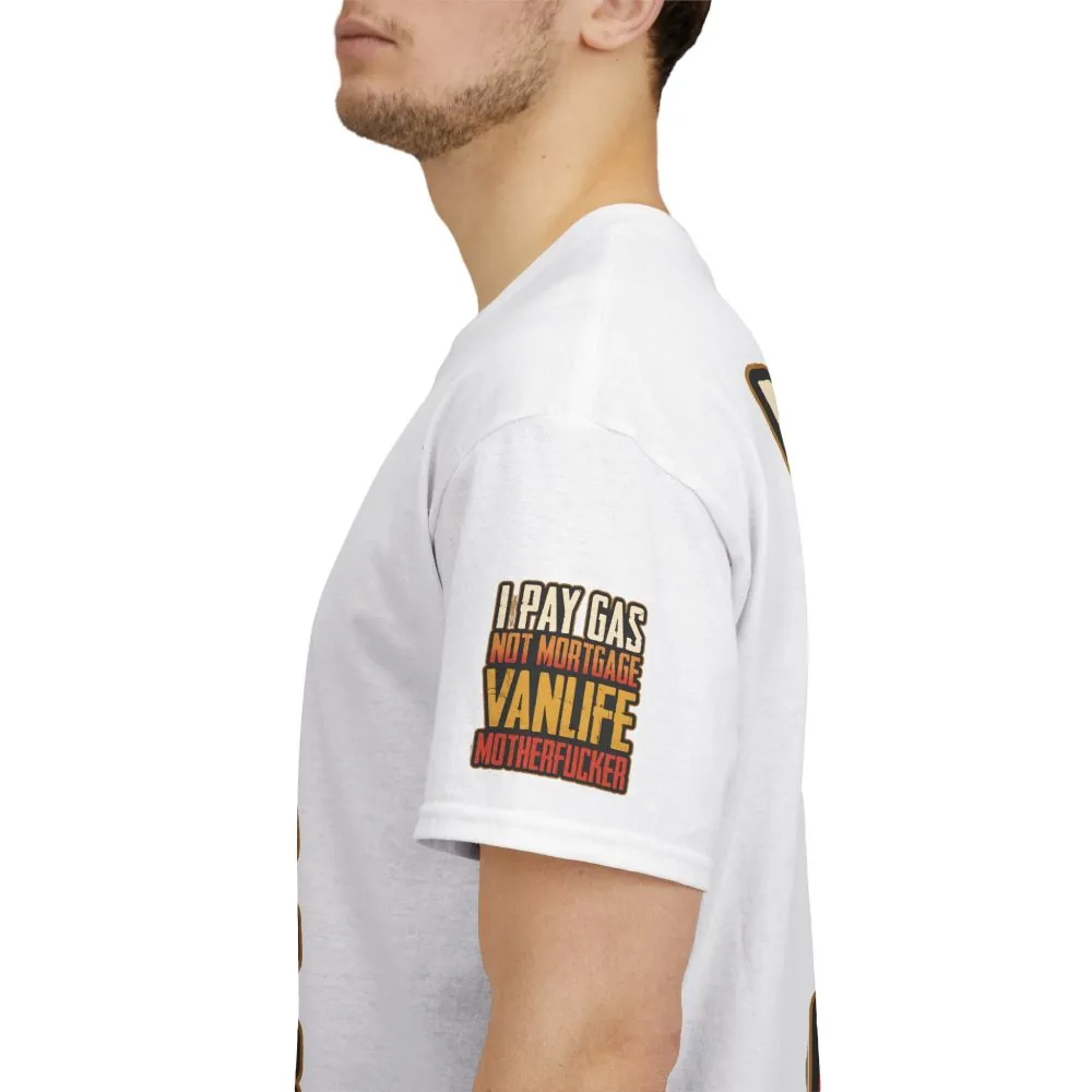 Unisex Heavy Cotton Tee — "I Pay Gas Not Mortgage" Design F**K-Line