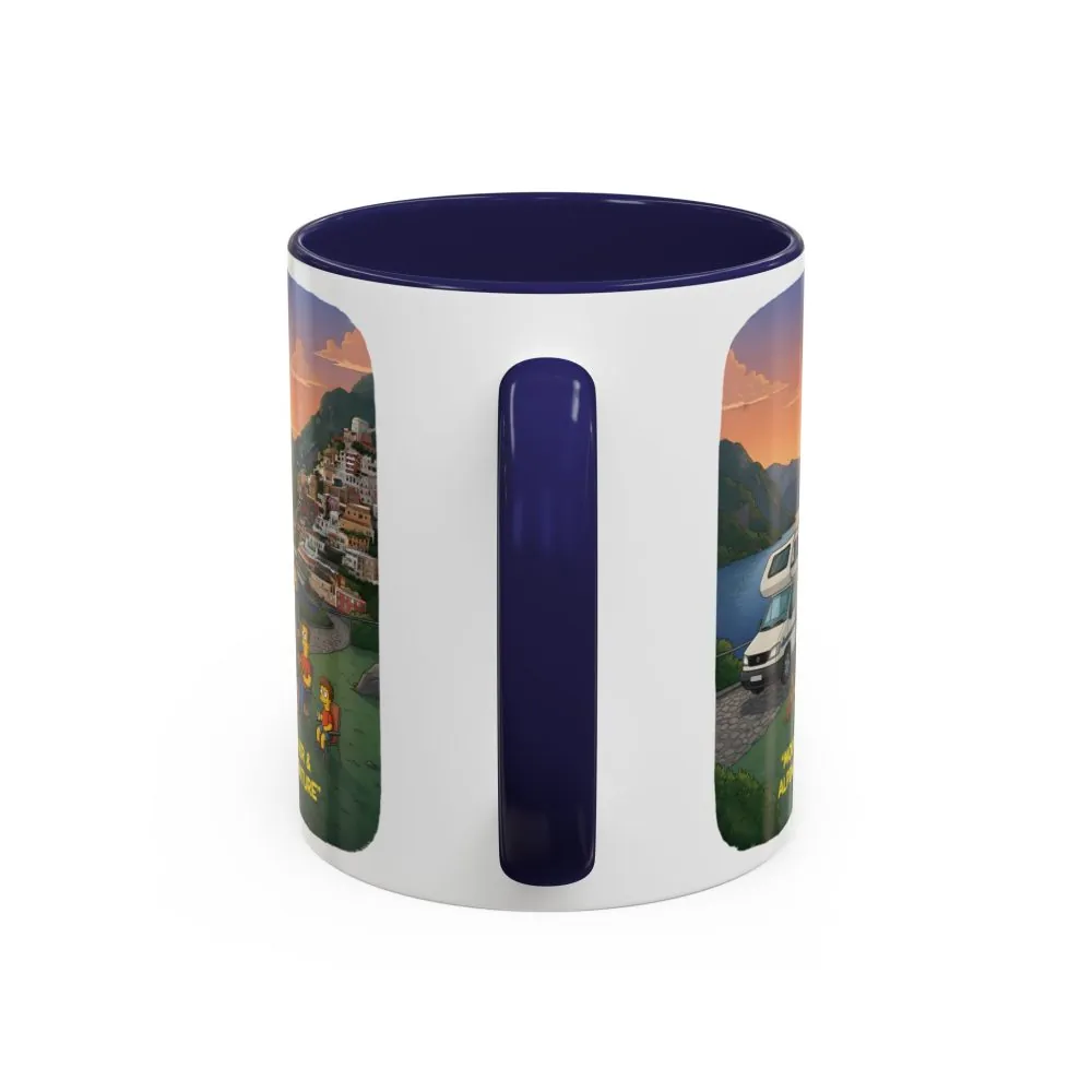 Accent Coffee Mug (11, 15oz) — "Mountain Air-Alpine Adventure" Design Sitcom-Line