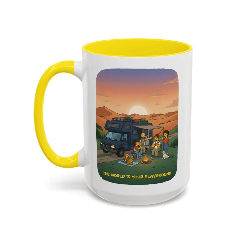 8880464058484049545_2048.jpeg Accent Coffee Mug (11, 15oz) — "The World Is Your playground" Design Sitcom-Line