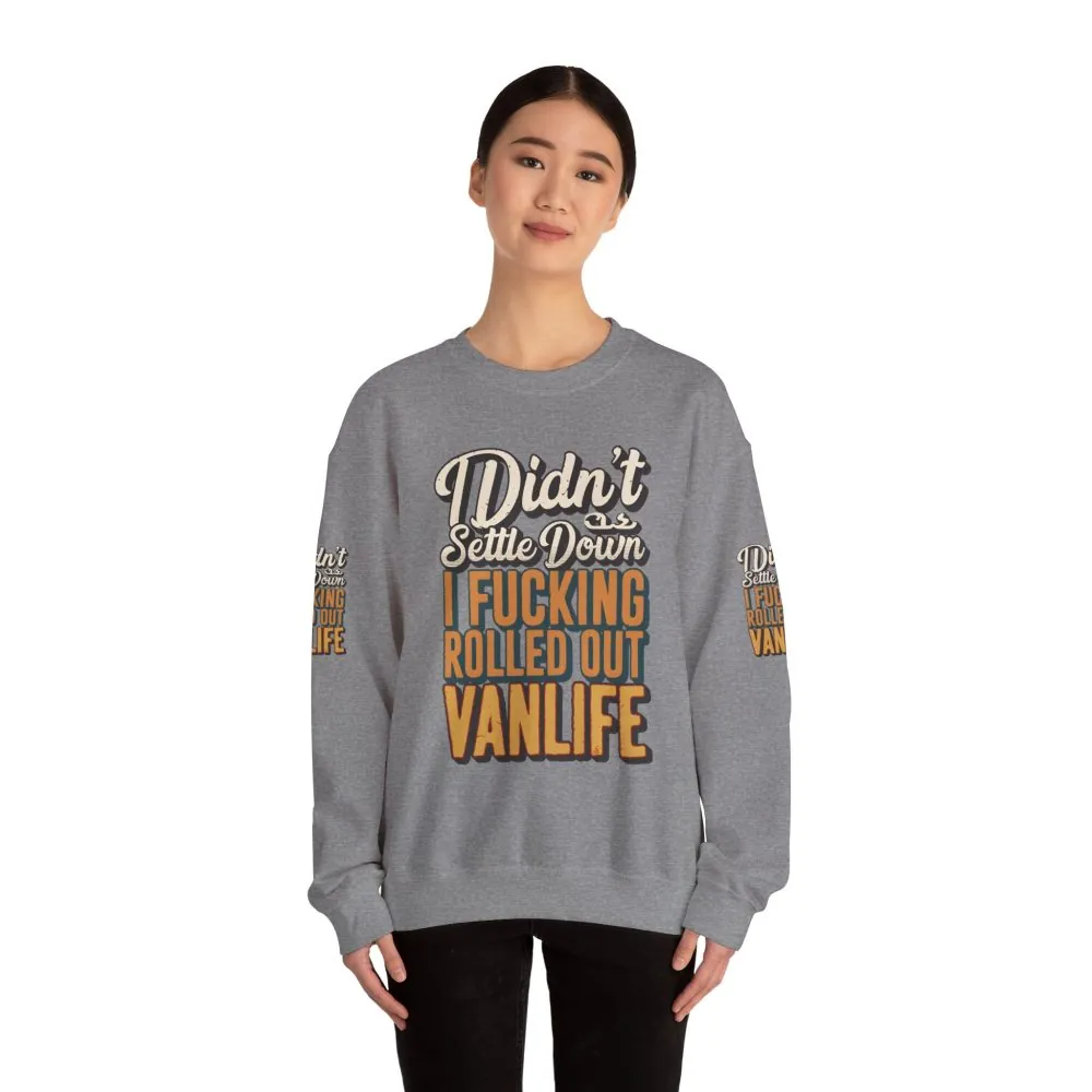 Unisex Heavy Blend™ Crewneck Sweatshirt — "Dind´t Settle Down" Design F**K-Line