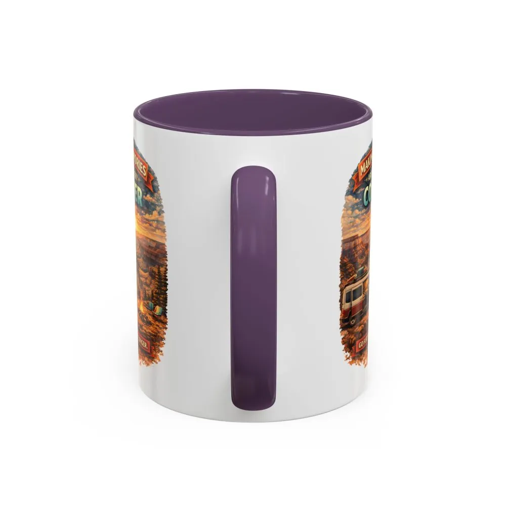 Accent Coffee Mug (11, 15oz) — "Making Memories Around Every Corner" Design Scenic-Line