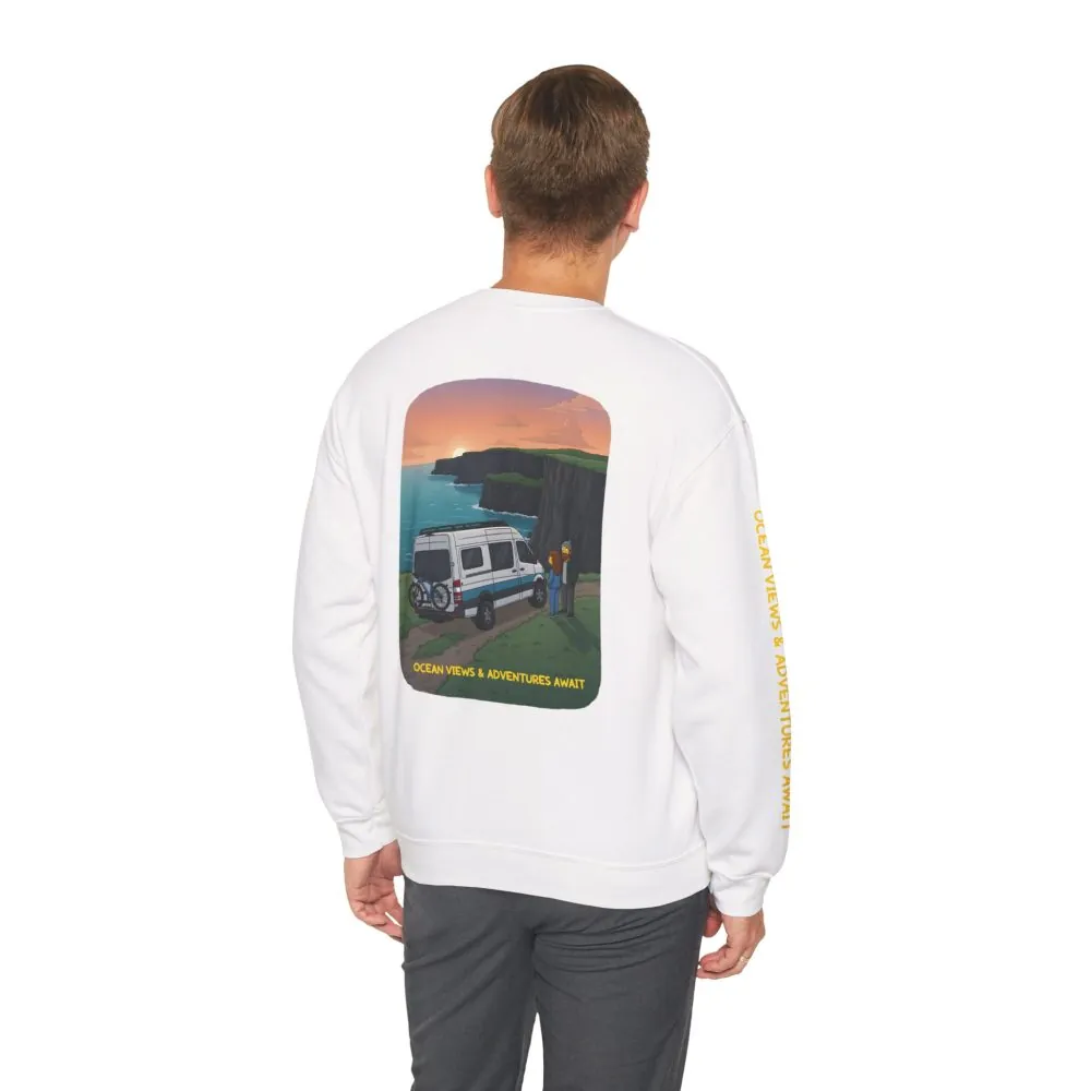 8909217280856594692_2048.jpeg Unisex Heavy Blend™ Crewneck Sweatshirt — "Ocean Views-Adventures Awaits" Design Sitcom-Line