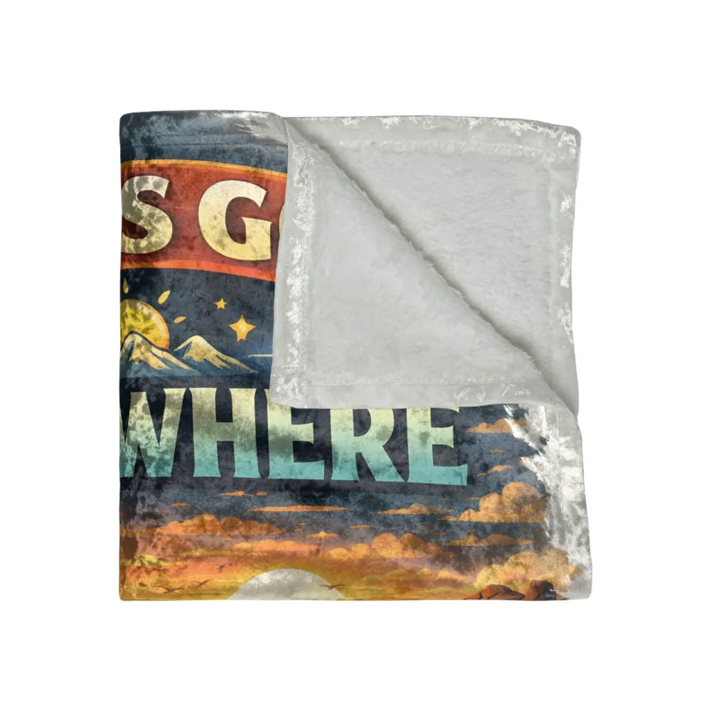 890970679670114664_2048.jpeg Crushed Velvet Blanket —"Lets Go Somewhere" Design Scenic-Line (Campervan)
