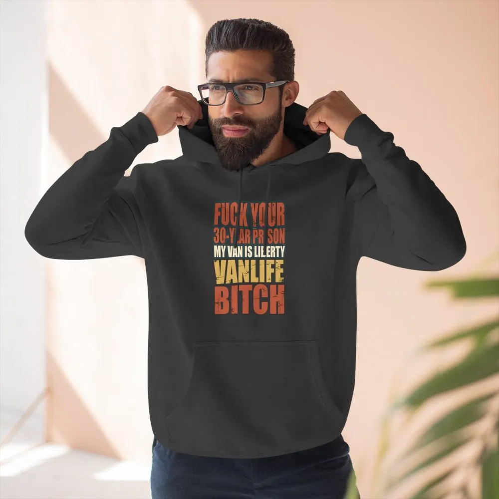 Three-Panel Fleece Hoodie - "Fuck Your 30 Year" Design F**K-Line
