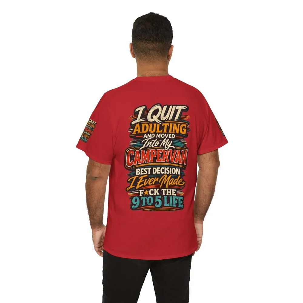 Unisex Heavy Cotton Tee — "I Quit Adulting" Design F**K-Line