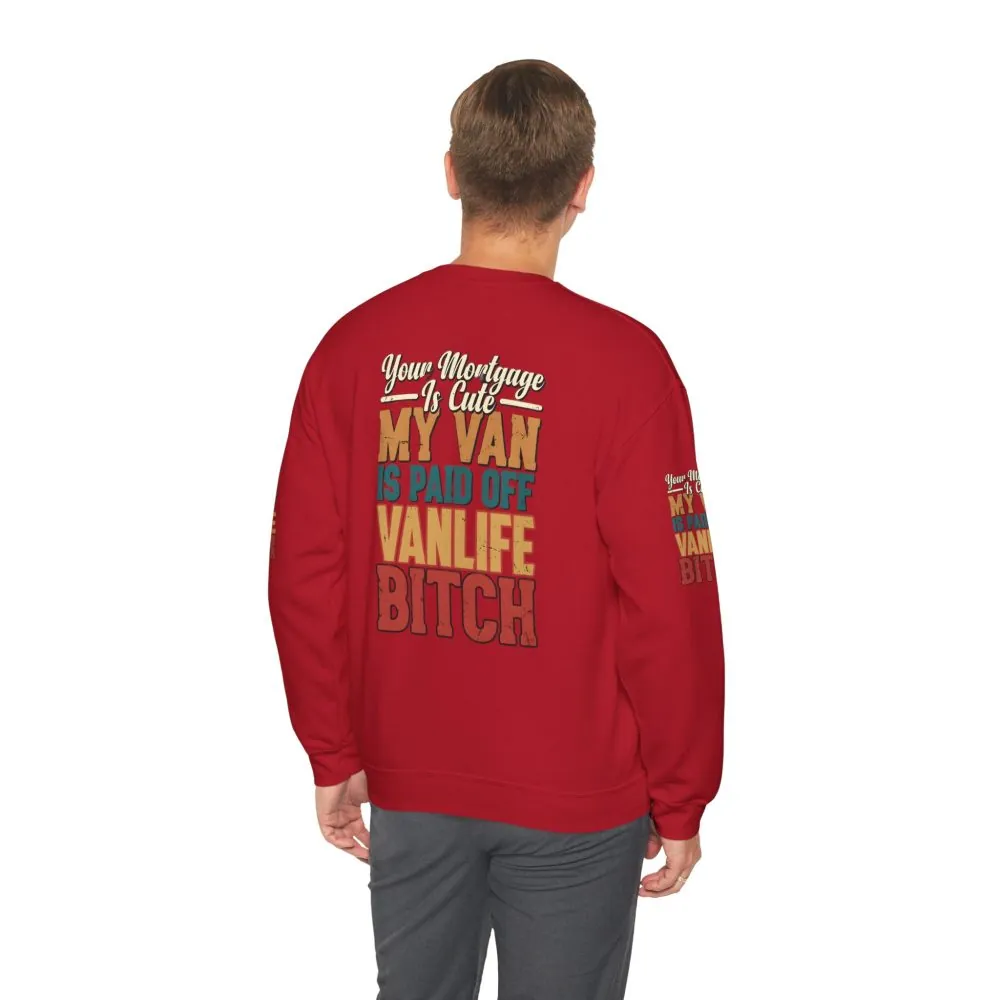 8950932174481546537_2048.jpeg Unisex Heavy Blend™ Crewneck Sweatshirt — "Your Mortgage Is Cute" Design F**K-Line