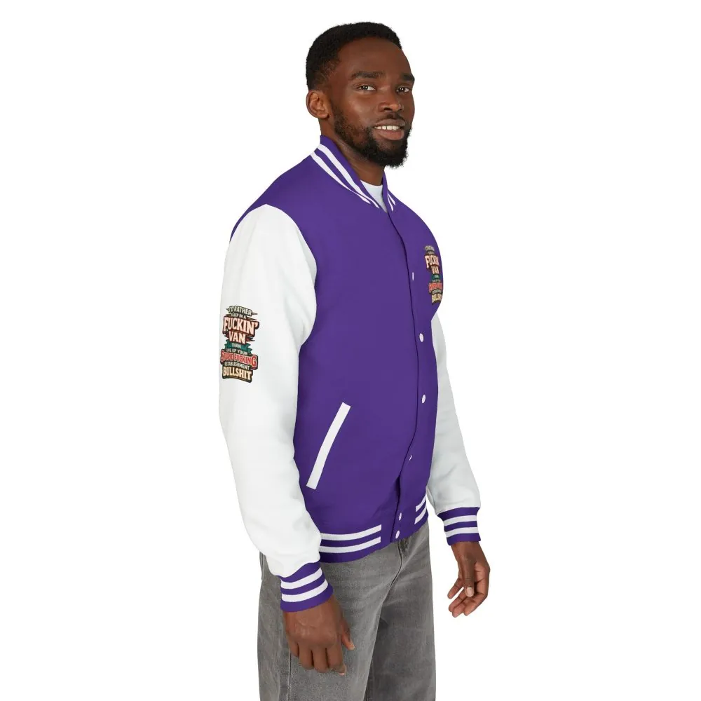 8952328114600438029_2048.jpeg Unisex Heavyweight Letterman Jacket — "I´d Rather Sleep in A Fucking Van" Design F**K-Line