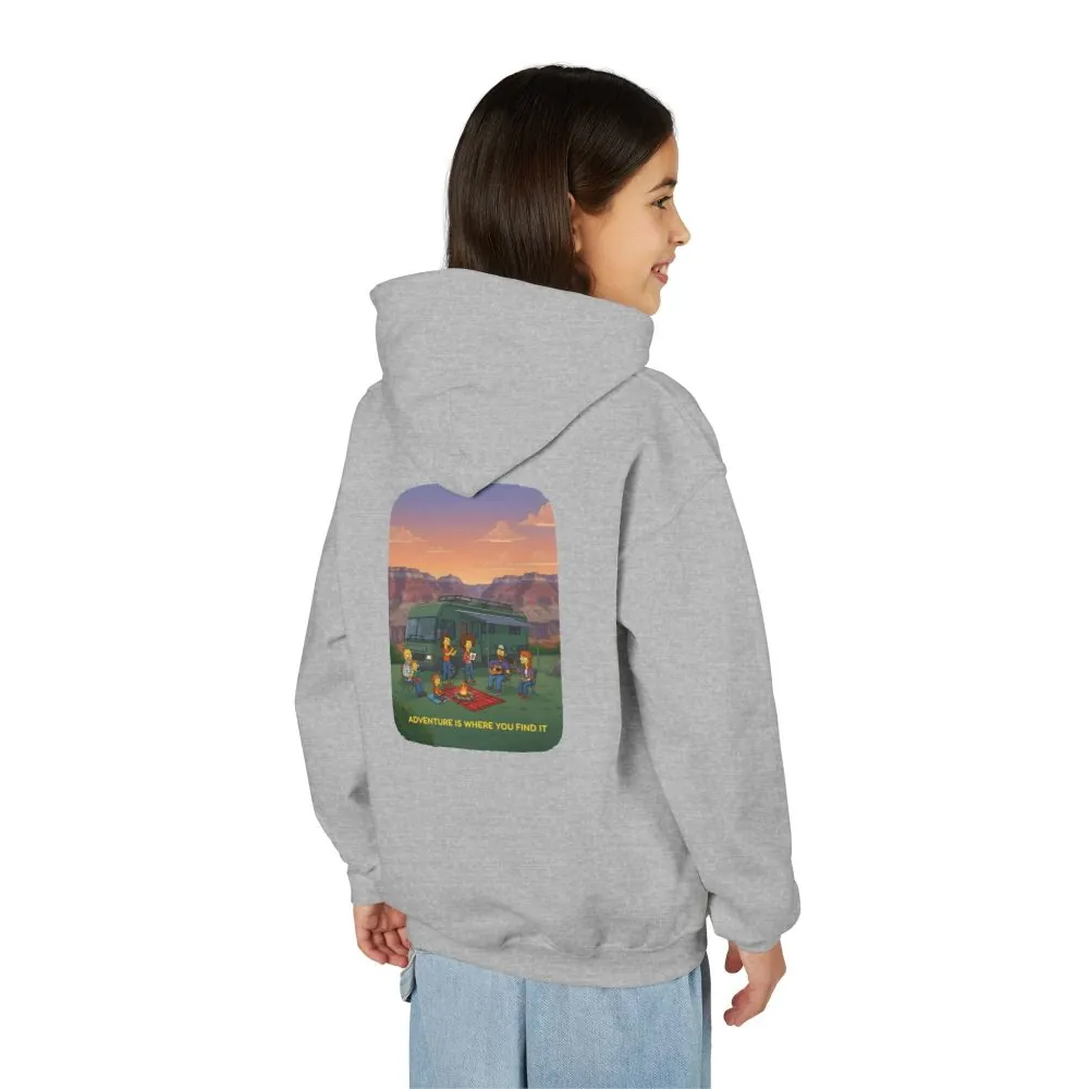 8963741950163207354_2048.jpeg Youth Hoodie(Gildan) – "Adventure Is Where You Find It" (Design Sitcom-Line)