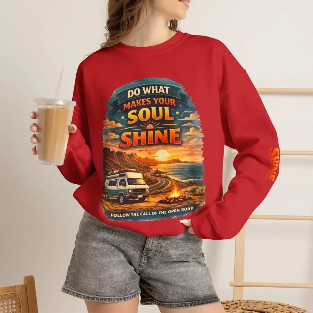 8992735750573327038_2048.jpeg Unisex Heavy Blend™ Crewneck Sweatshirt — "Do What Makes Your Soul Shine" Design Scenic-Line