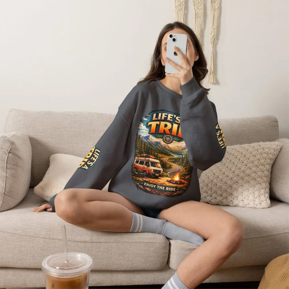 9006490535977276292_2048.jpeg Unisex Heavy Blend™ Crewneck Sweatshirt — "Life s A Trip" Design Scenic-Line