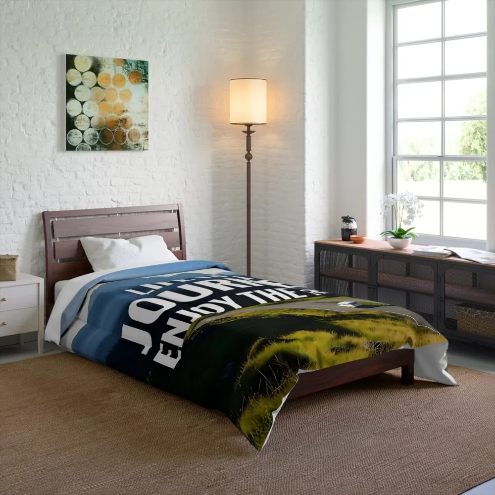 9021373038142376702_2048.jpeg Comforter — "Life Is a Journey, Enjoy the Ride" Scenic Mountain Road Bedding