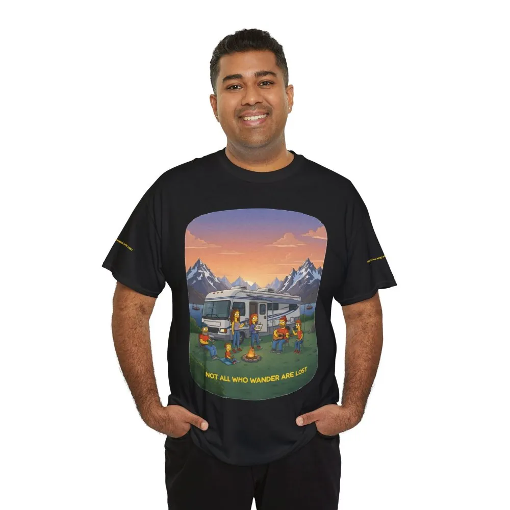 9023510277173919035_2048.jpeg Unisex Heavy Cotton Tee — "Not All Who Wander Are Lost" Design Sitcom-Line