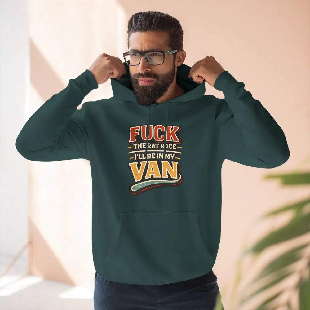 Three-Panel Fleece Hoodie - "Fuck The Rat Race" Design F**K-Line