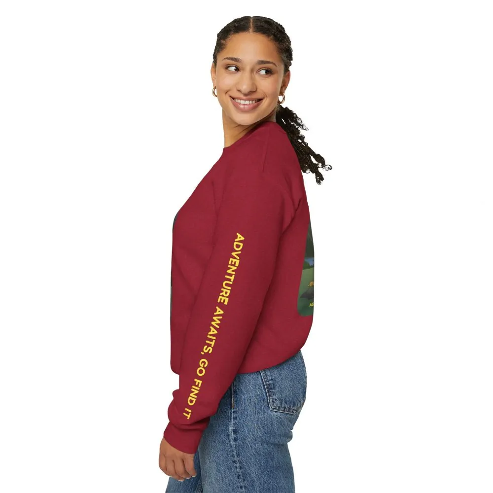 9033882702318103478_2048.jpeg Unisex Heavy Blend™ Crewneck Sweatshirt — "Adventure Awaits-Go Find It"" Design Sitcom-Line