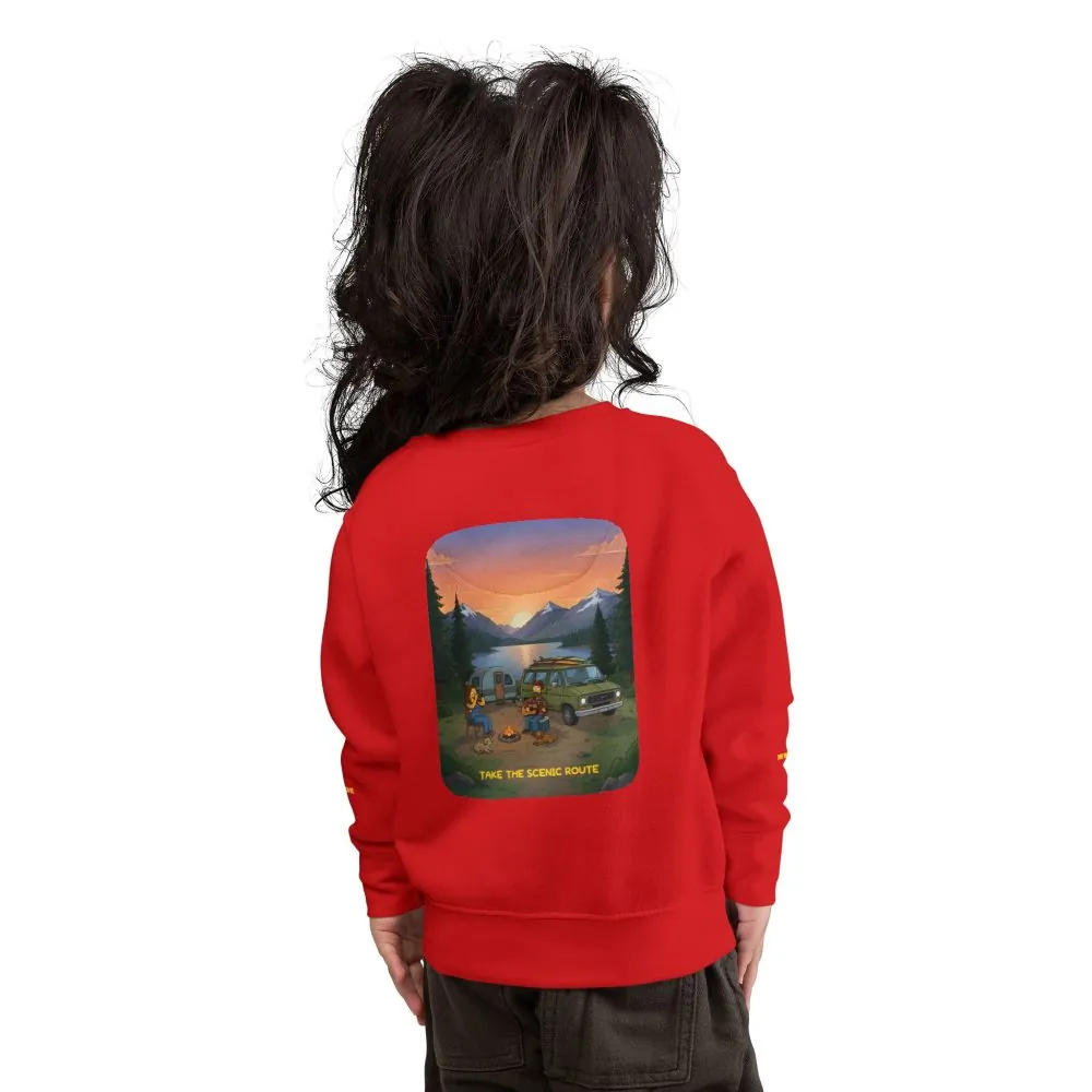 9041099524998647688_2048.jpeg Toddler Sweatshirt - "Take The Scenic Route" (Design Sitcom-Line)