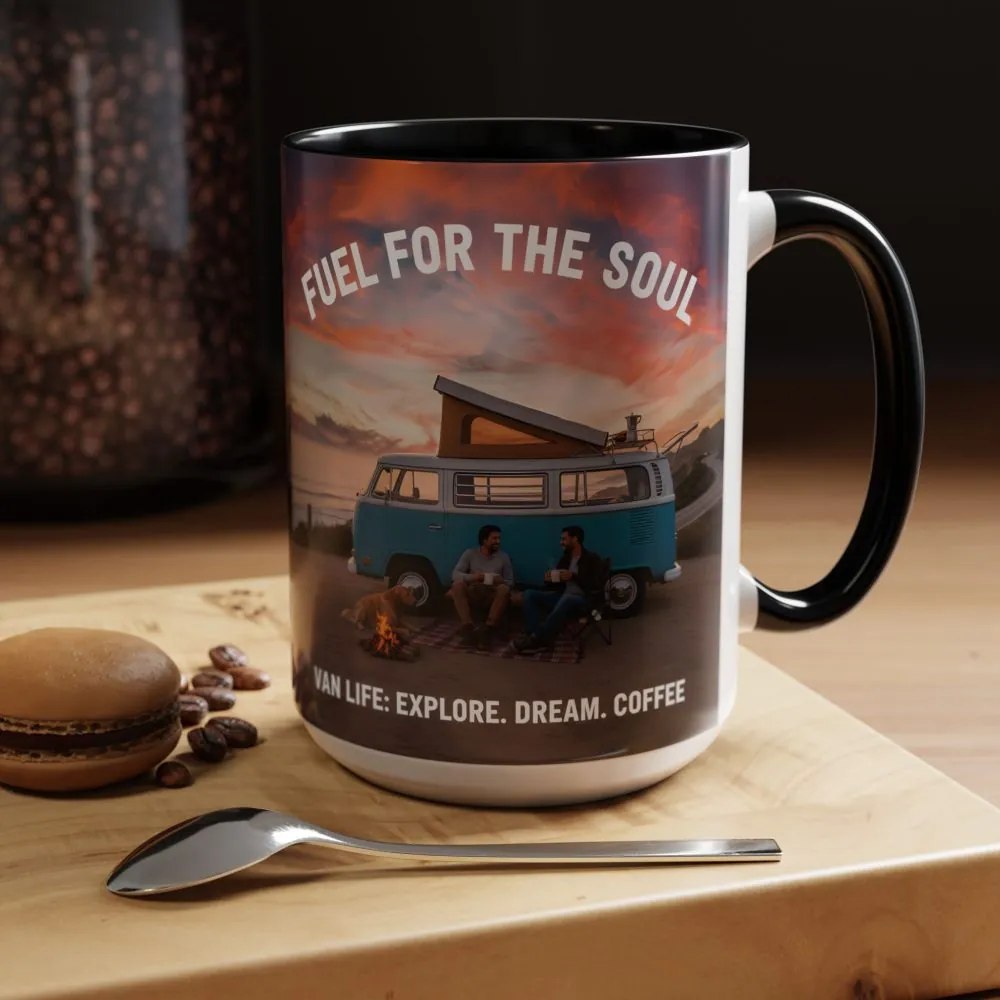 Accent Coffee Mug (11, 15oz) — "Fuel for the Soul"