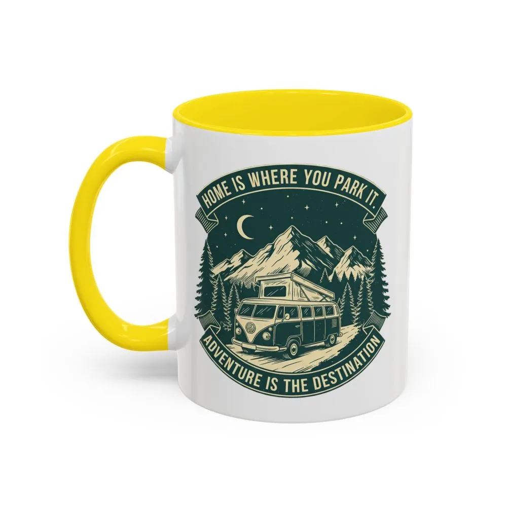 9055933617160096543_2048.jpeg Coffee Mug — "Home Is Where You Park It-Adventure is the destination" (11/15oz) (Both sides printed)