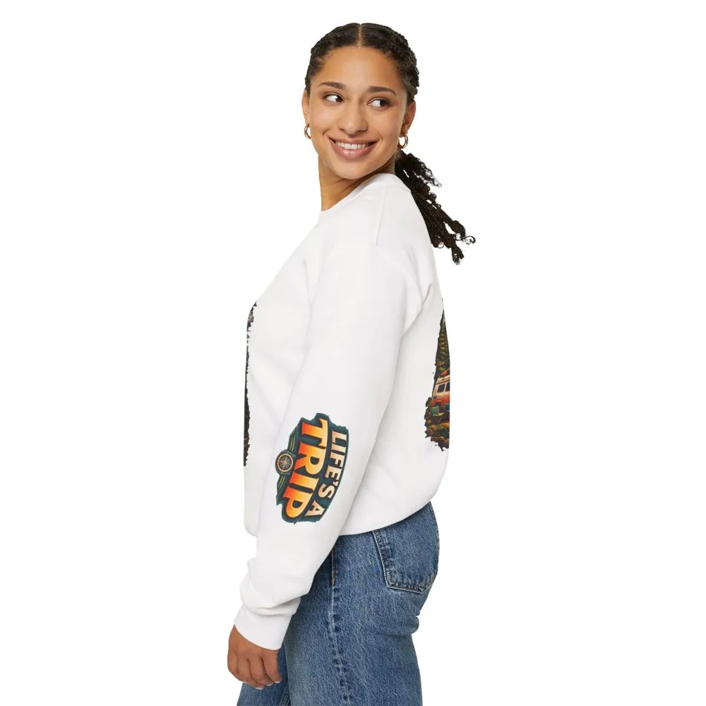 9058993440317149393_2048.jpeg Unisex Heavy Blend™ Crewneck Sweatshirt — "Life s A Trip" Design Scenic-Line