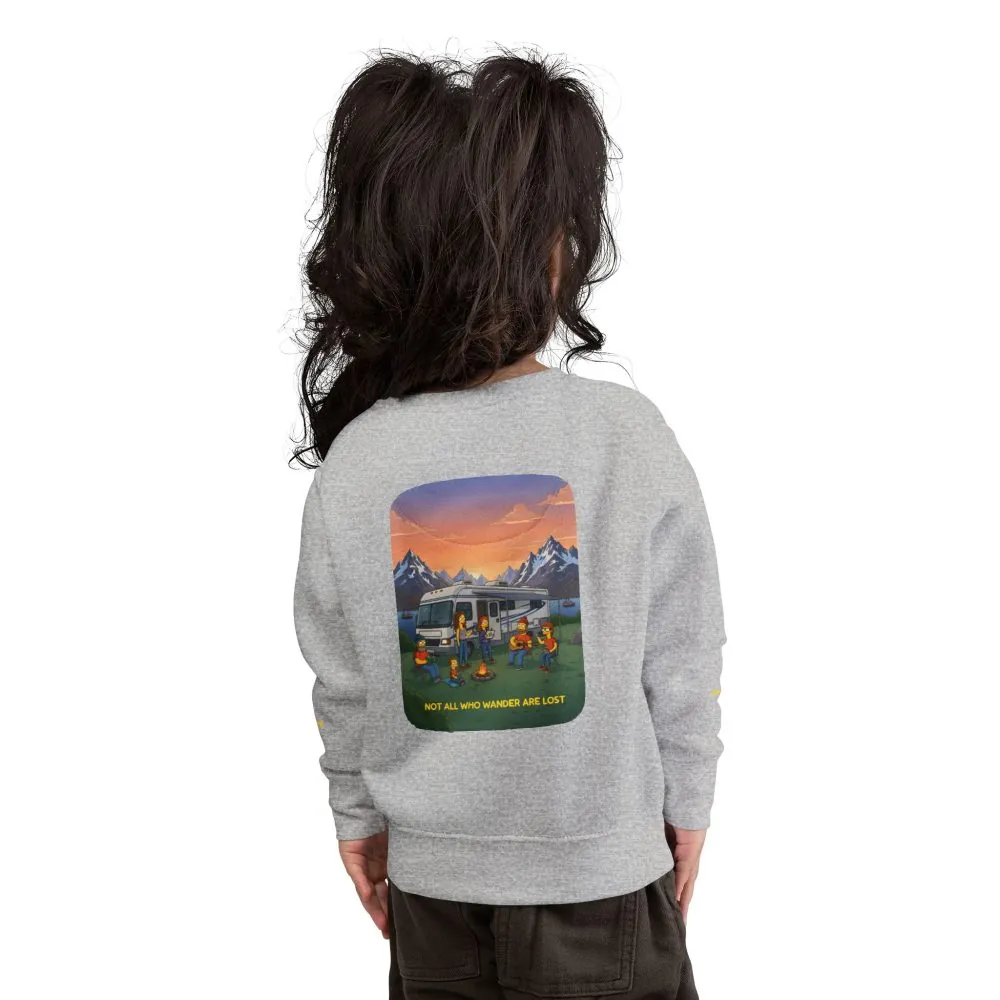 Toddler Sweatshirt - "Not All Who Wander Are Lost" (Design Sitcom-Line)