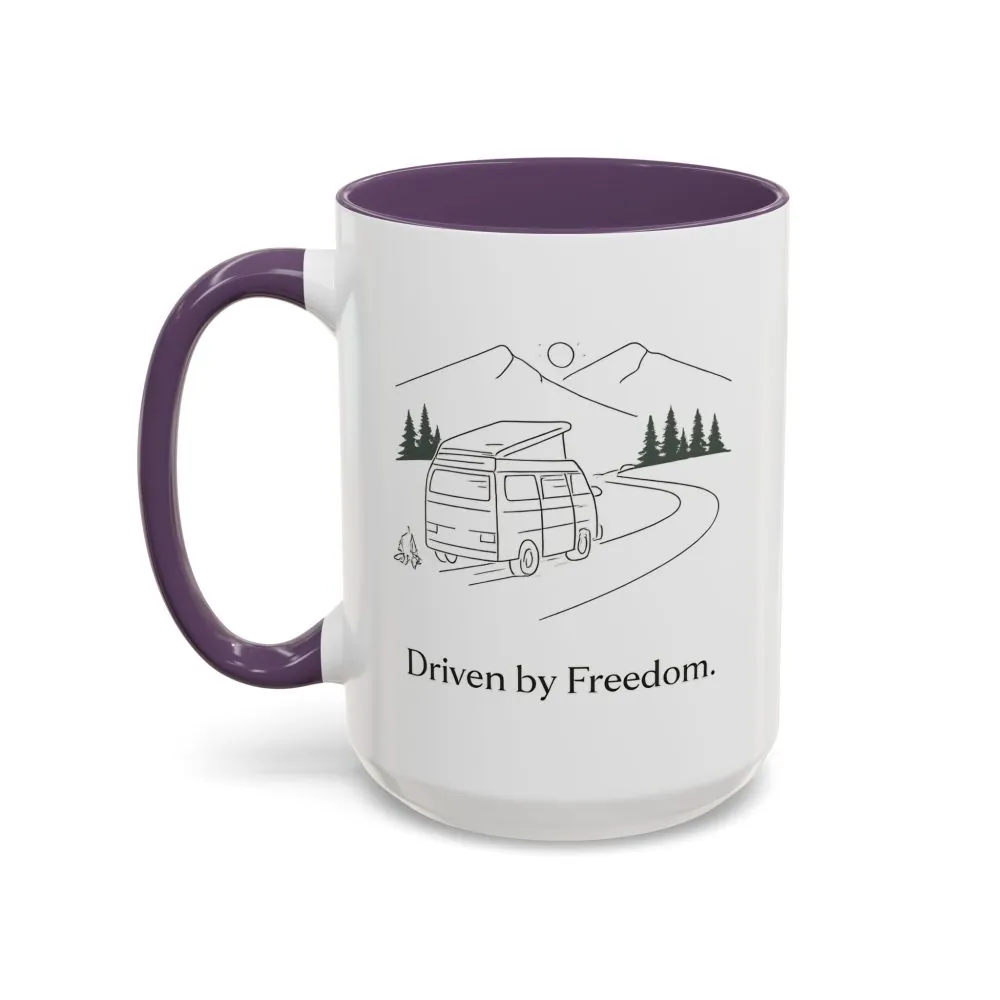 9098546509837625456_2048.jpeg Accent Coffee Mug (11, 15oz) — "Driven By Freedom" Design Minimal-Line
