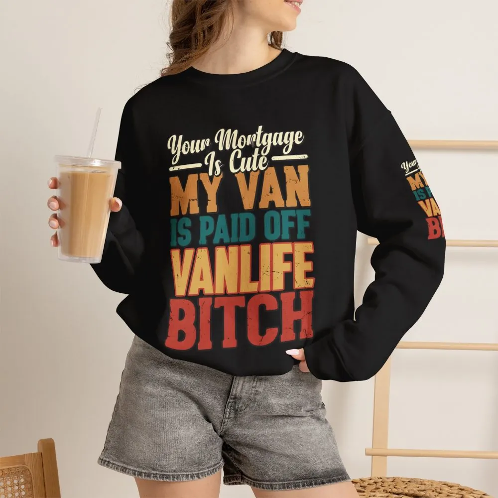 9102612768253184043_2048.jpeg Unisex Heavy Blend™ Crewneck Sweatshirt — "Your Mortgage Is Cute" Design F**K-Line