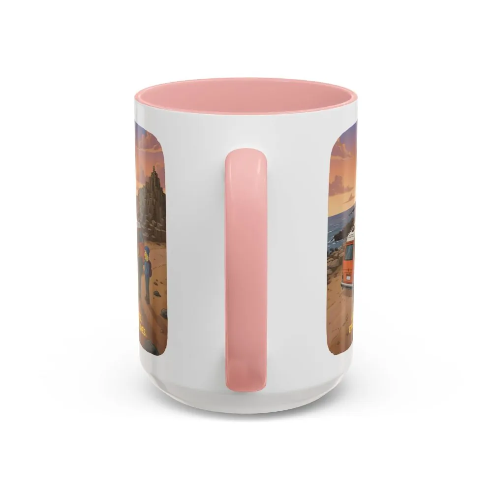 Accent Coffee Mug (11, 15oz) — "Lost Roads Epic Coastlines" Design Sitcom-Line