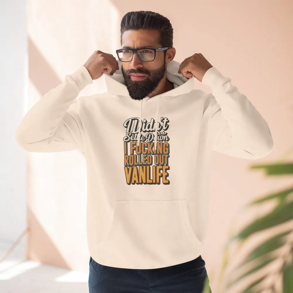 Three-Panel Fleece Hoodie - "Dind´t Settle Down" Design F**K-Line