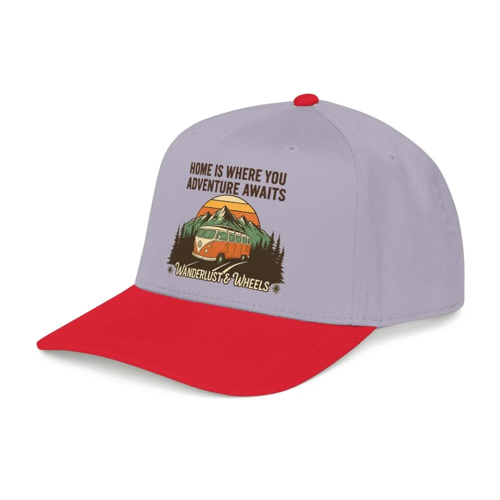 Baseball Cap - "Home Is Where You Adventure Awaits" Mid Profile Baseball Cap